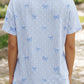 Heart Bow Print Twisted Rib Loose 2pcs Short Set | S-XL