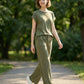 Cotton Slub Tee & Pants 2pc Set  Zenana