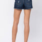Mid-Rise Camo Patch Shorts