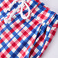 Boys 4th of July Plaid Flag Set