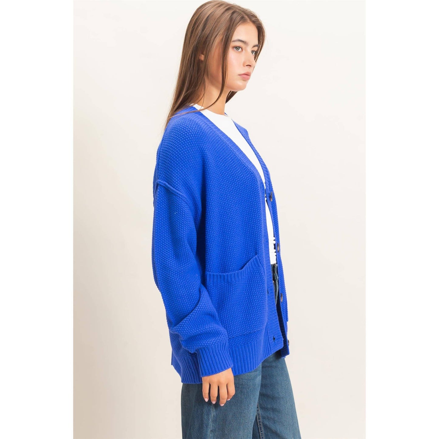 Smith Oversized Knit Buttoned Cardigan