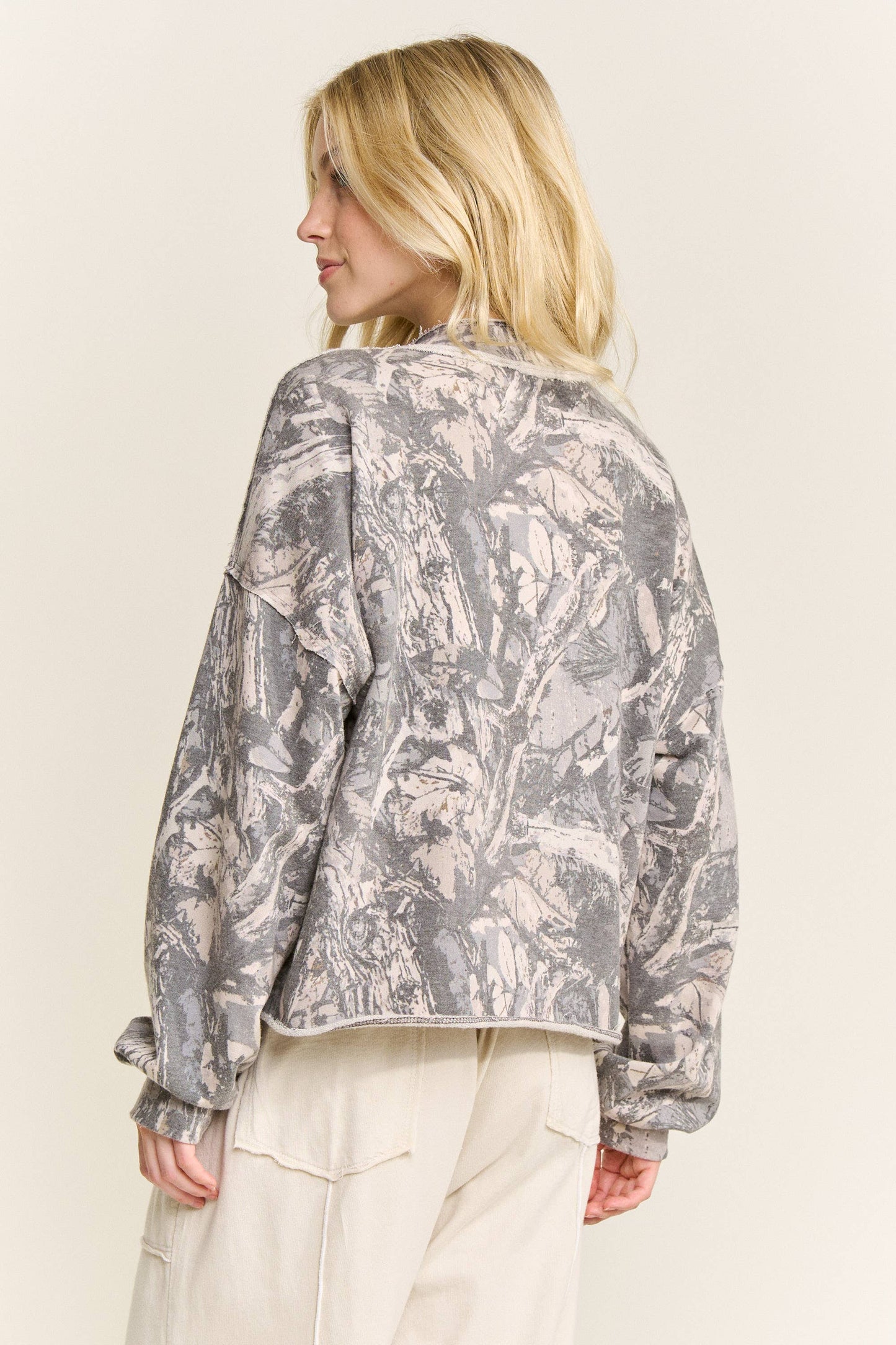 Shelby Camo Quarter Zip Top