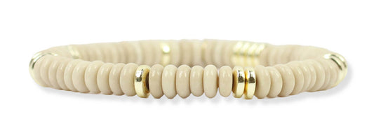 Annie Stretch Bracelet - Sand Dollar Slice