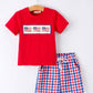 Boys 4th of July Plaid Flag Set