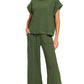 Cotton Slub Tee & Pants 2pc Set  Zenana