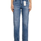 Cuffed Straight Denim Pants