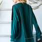 Dark Green Sequin Oversized Top