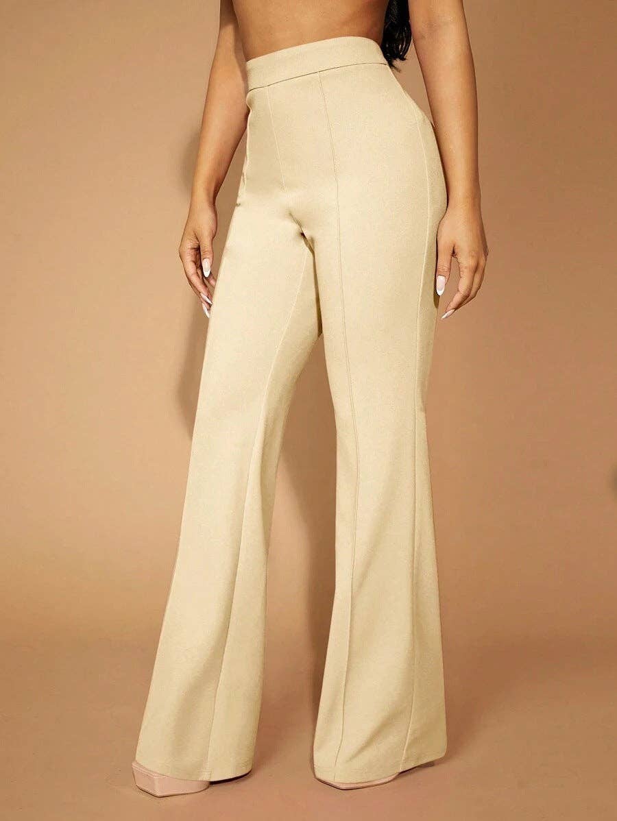 High Waist Straight Leg Pants Women's Work Trousers