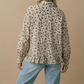 Collared Floral Peplum Hem Babydoll Shirt