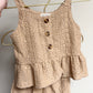 Adorable Brown Short Set