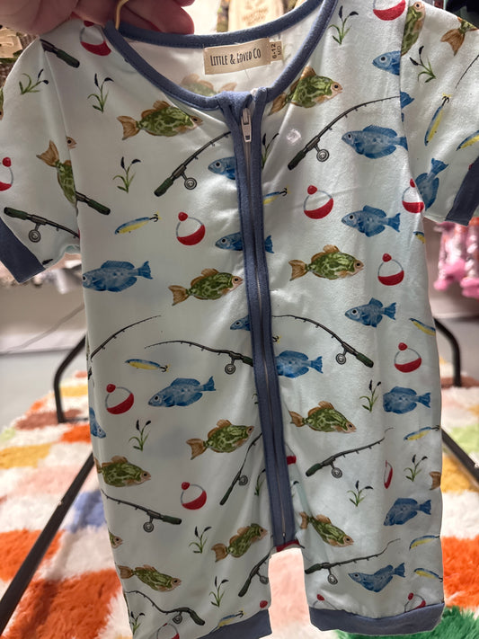 Blue Fishing Loungewear One Piece