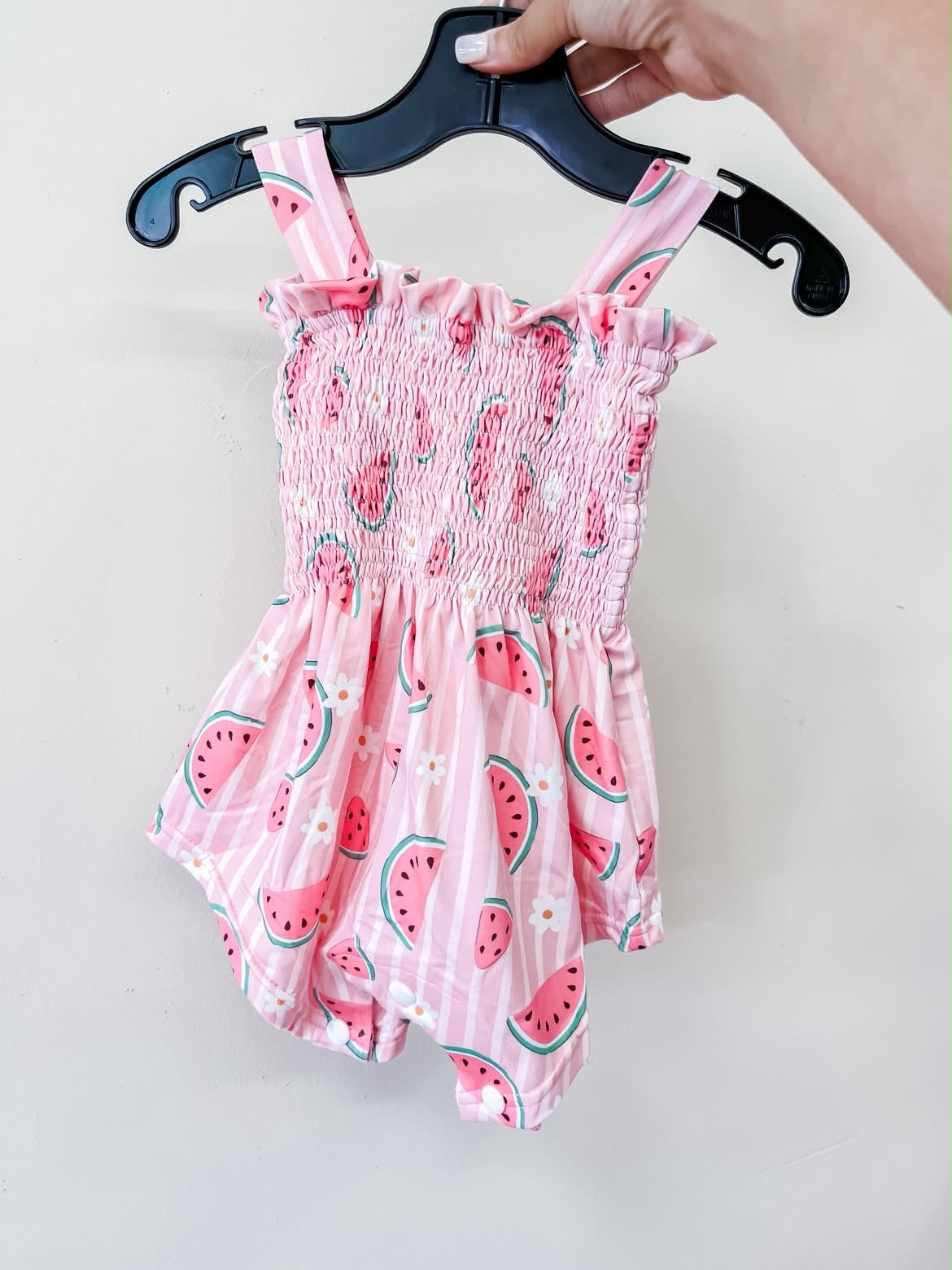 TTB Melon Blossom Smocked Romper