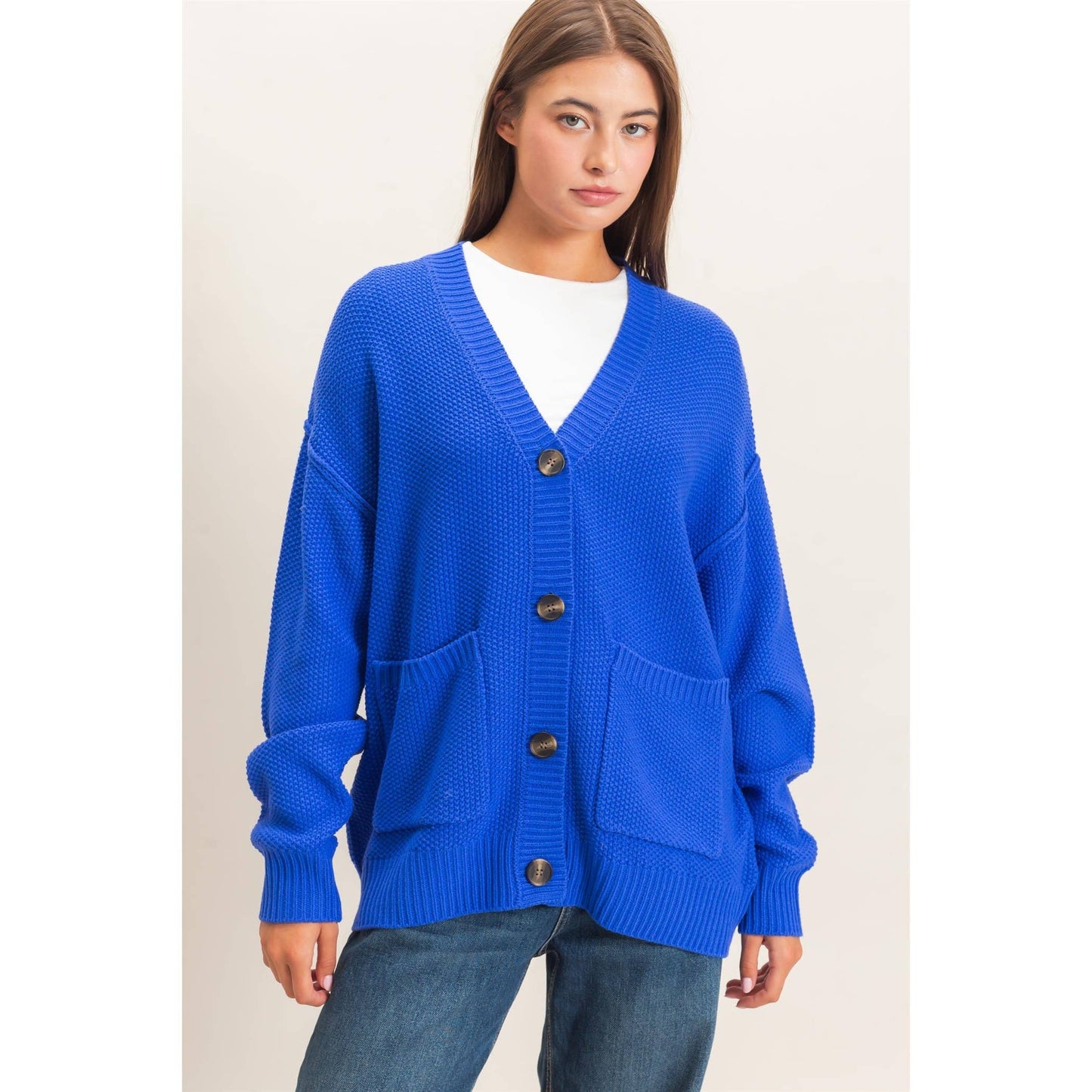 Smith Oversized Knit Buttoned Cardigan