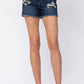 Mid-Rise Camo Patch Shorts