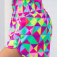 66 Leopard/Checkered High Waisted Athletic Shorts (S-XL): Blue Leopard / Missy / S