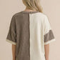Camo Animal Print Color Block Top