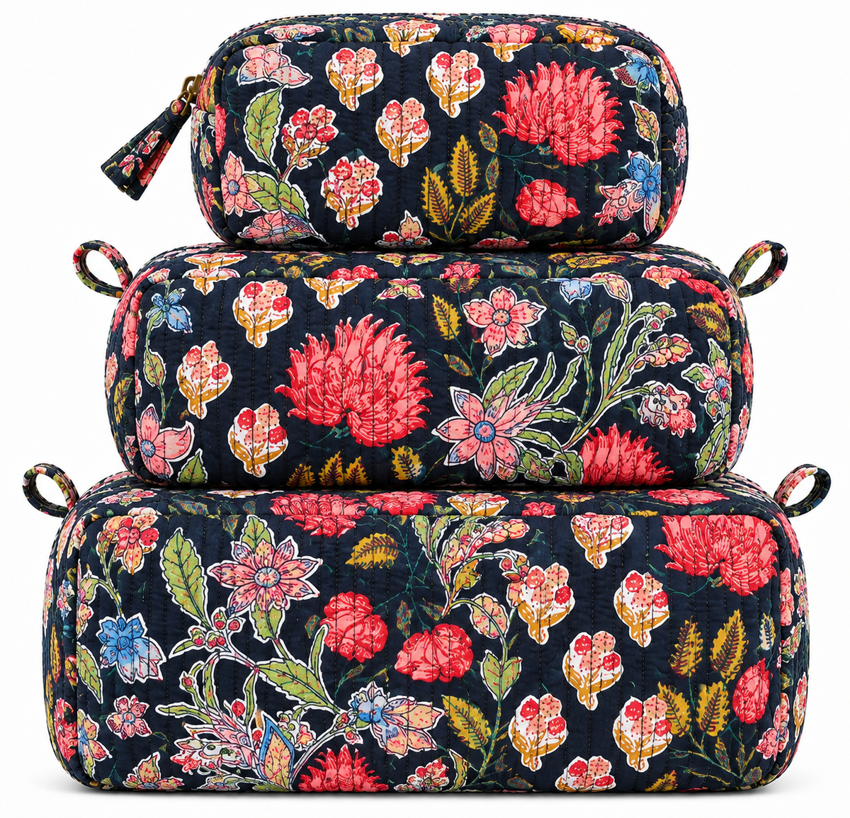 Midnight Botanical Quilted Bag Print