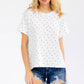 Polka Dot Banded Short Sleeve Top