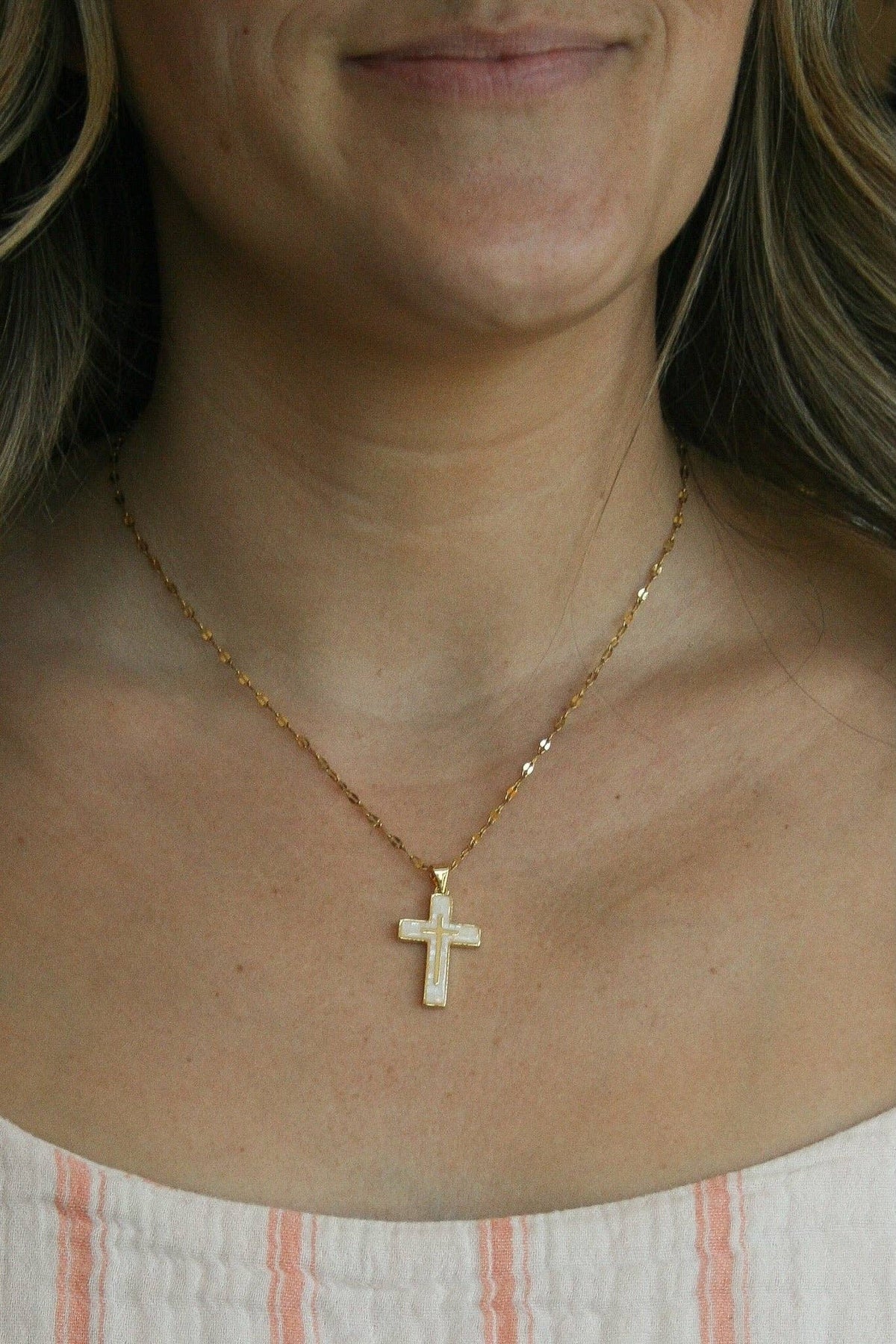 Peace Cross Necklace John 14:27