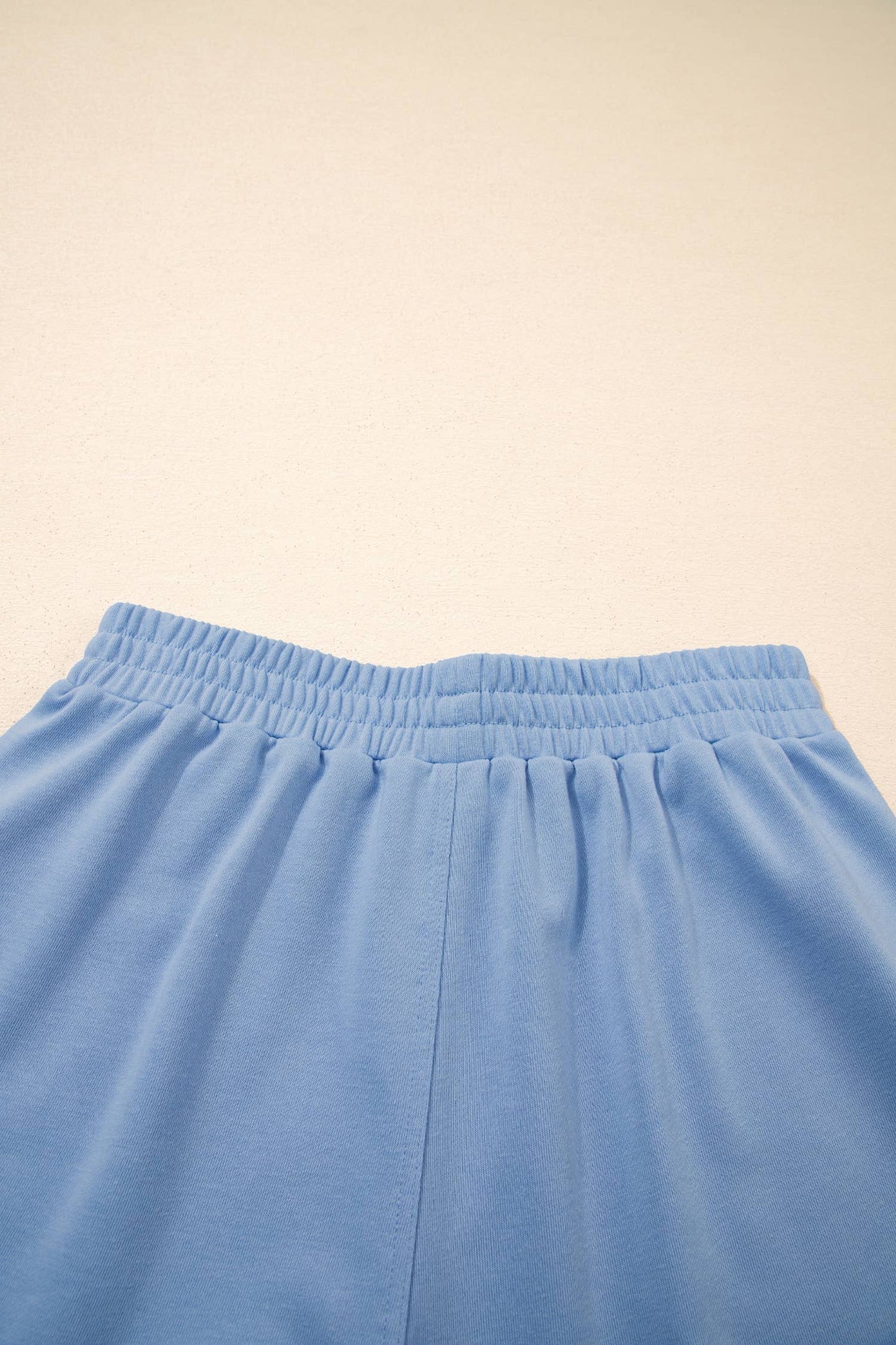 Textured Patchwork Raw Edge Short Set