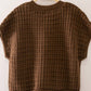 Waffle Texture Crop Cardigan
