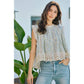 FLORAL PRINT WOVEN BUTTON DOWN TRIMMED BLOUSE TOP