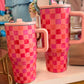 Watercolor Check Tumbler
