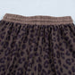 V Neck Collar Leopard Print Top and Shorts 2pcs Set