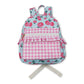 Pink plaid ruffle floral baby girls backpack