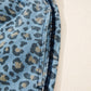 Leopard Print Exposed Seam Detail Wide Leg Drawstring Jeans