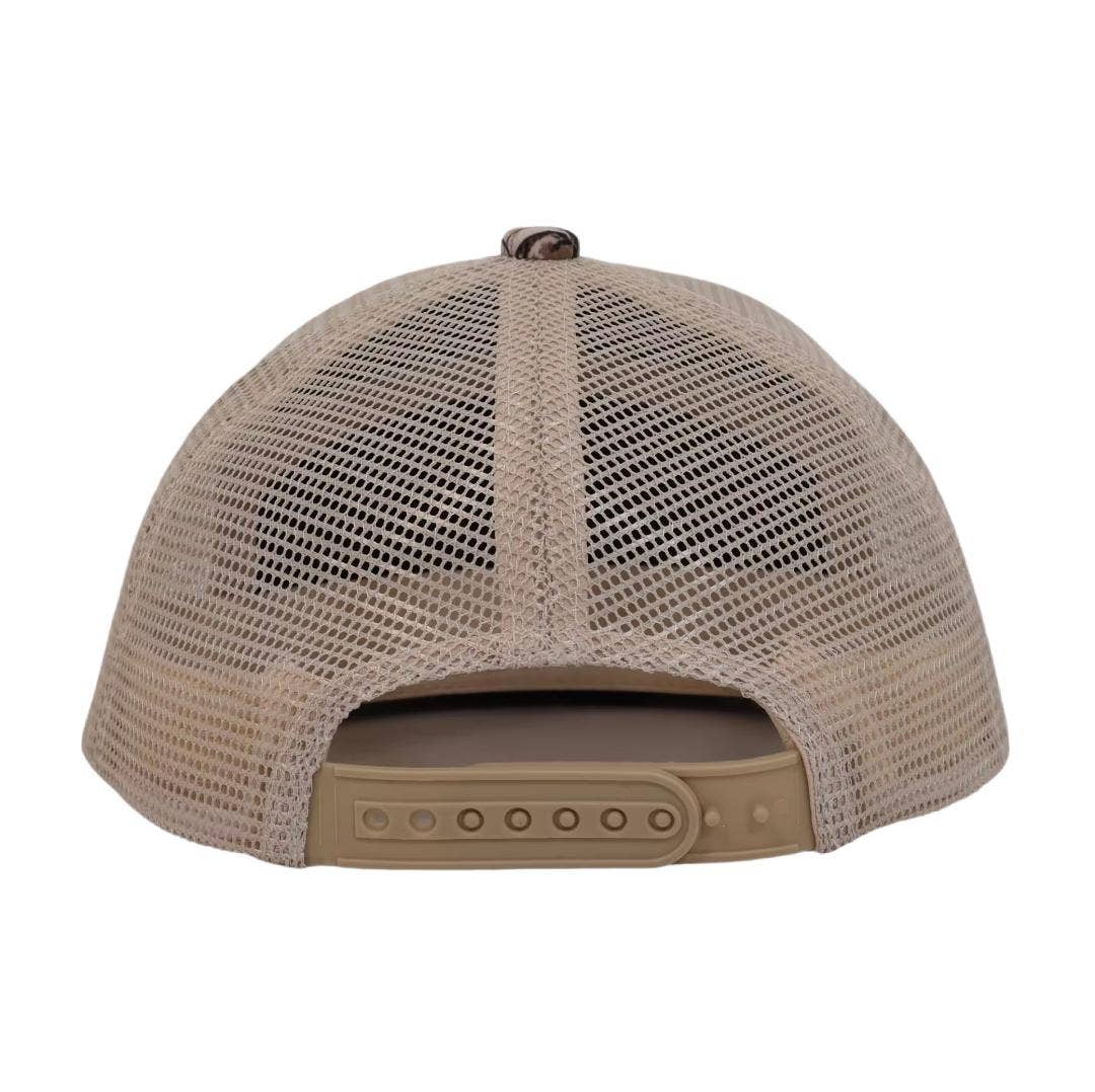 Kids 7 Panel Timber Leaf Camo Snapback Hat