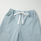 Stripe Mid Rise Drawstring Waist Jeans