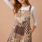 Floral Patchwork Wide Leg Overalls