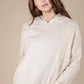 Sadie Raw Edge Cute Detail Hoodie Knit Top