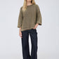 WASHED INVERTED SEAM SHORT SLEEVE SWEATSHIRT