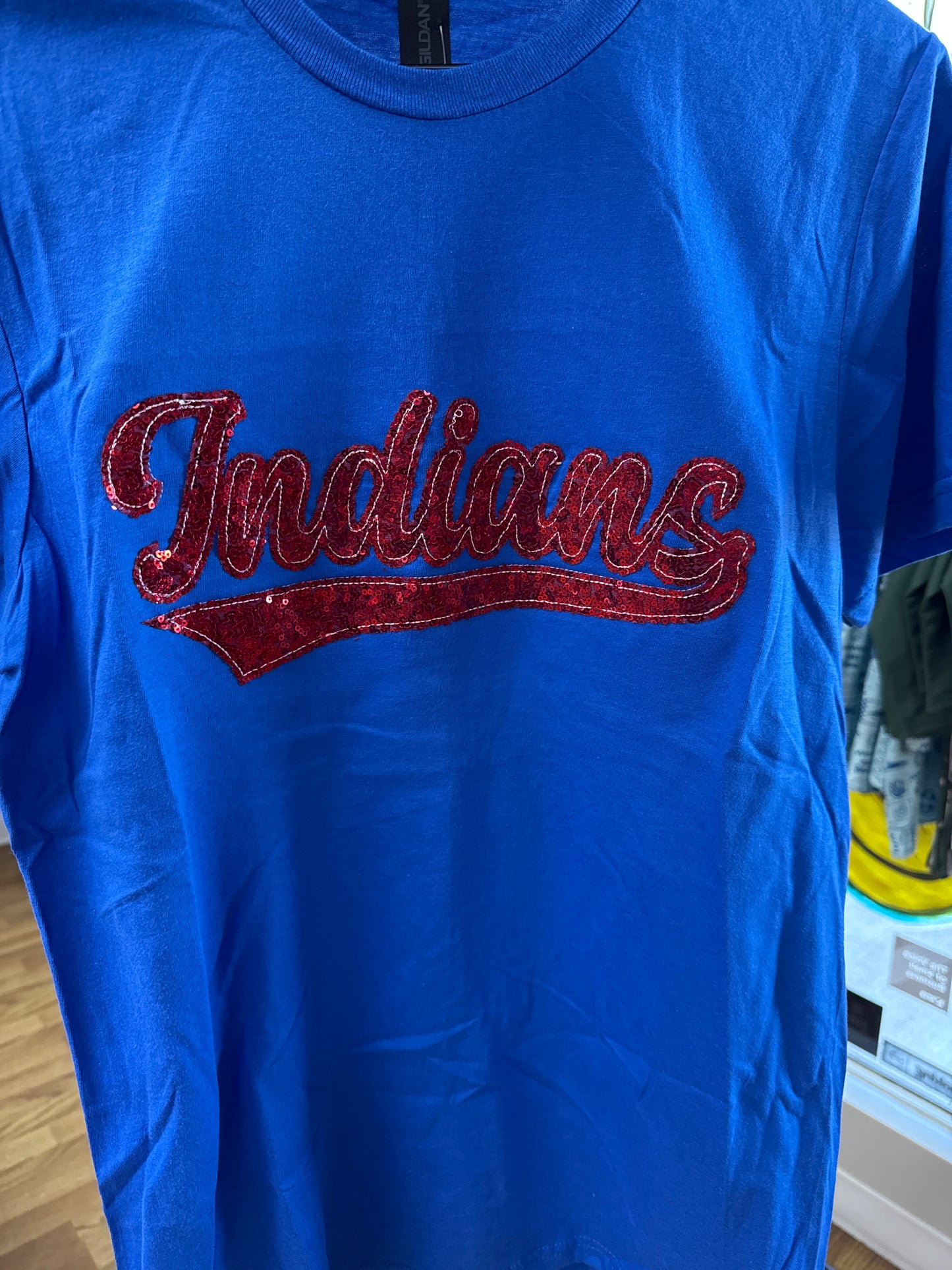 Keystone Heights Indians Sequin Short Sleeve Shirts