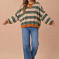 Striped Color Block Hacci Pullover Top