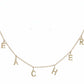 16" Gold Teacher with Clear Circle Crystal Necklace, 3" Ext.