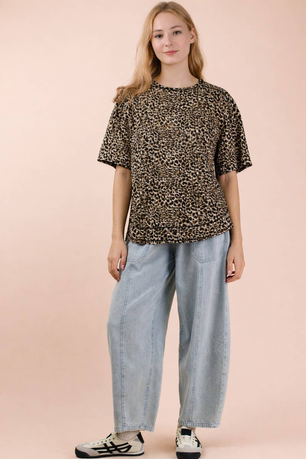 Karen Oversized Leopard Printed Knit Top