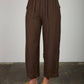 TEXTURED HIGH ELASTIC WAIST LOUNGE PANTS