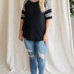 Leopard Print Raglan Short Sleeve Top