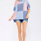 Floral Patchwork Short Sleeve Top