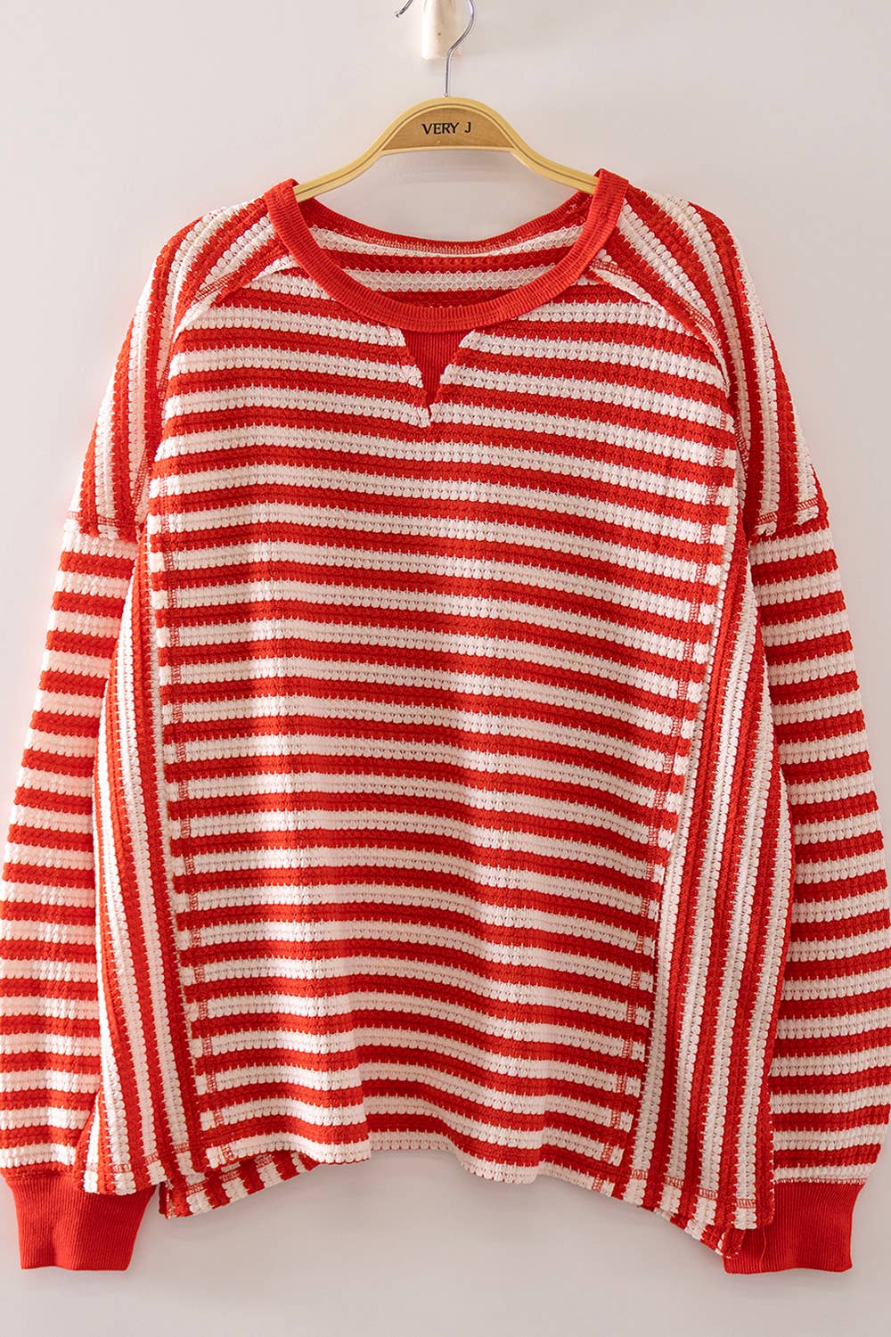 Stripe Waffle Top