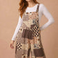 Floral Patchwork Wide Leg Overalls