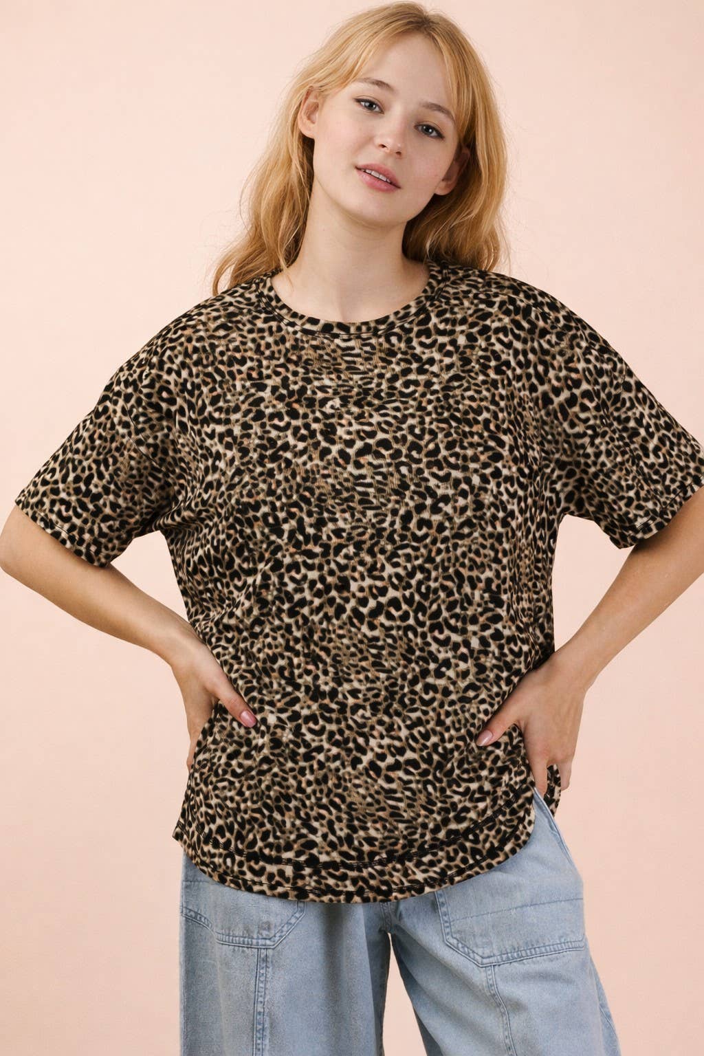 Karen Oversized Leopard Printed Knit Top