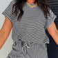 Tiffany White/Black Stripe Set