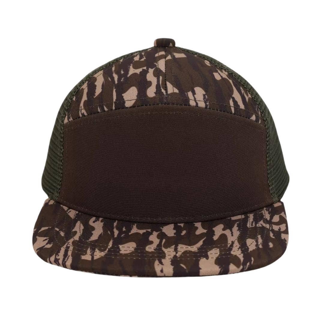 Kids 7 Panel Bottom Camo Snapback Hat