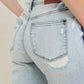 Judy Blue Repair Stitch Detail Destroy Single Cuff
