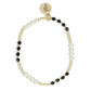Lexi Stretch Bracelet - Black & Pearl