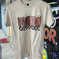 Tan Checkered Mama Graphic Tee